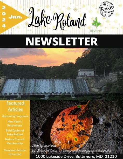 January 2024 Lake Roland Monthly Newsletter Lake Roland Nature Council