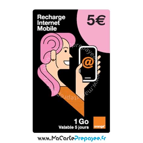 Recharge Mobile Prépayée Orange 5€ Internet