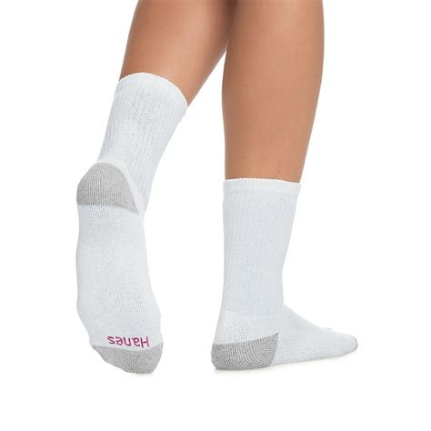Hanes Hanes Cushioned Womens Crew Athletic Socks 10 Pack Color