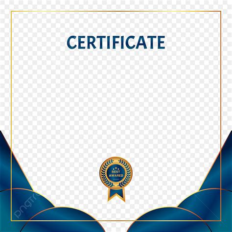 Certificate Graduation Award Vector Hd Images Blue And Gold Graduation