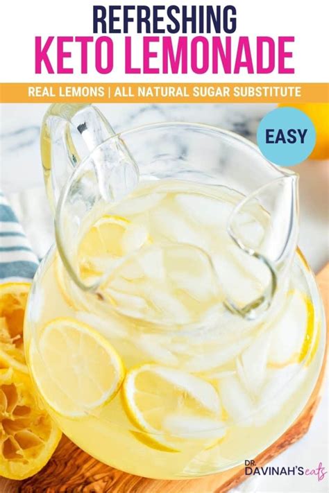 Easy Sugar Free Keto Lemonade Recipe Dr Davinahs Eats