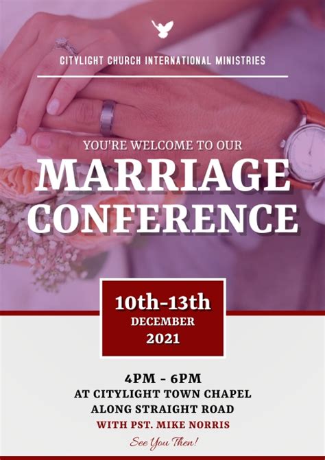 Copy Of Marriage Conference Church Flyer Postermywall