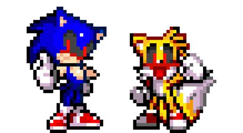 Sonic And Tails Friendship Heart Havoc Sonic And Tails Pixel Art Maker