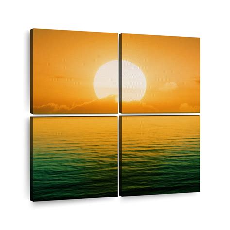 Sunset Over Sea Wall Art Photography