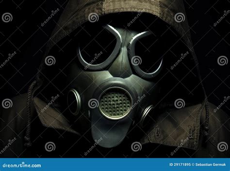 Scary Portrait Of A Gas Mask Stock Image Image Of Pollution Terror