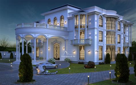 Luxury Villa Exterior Design On Behance Роскошные особняки