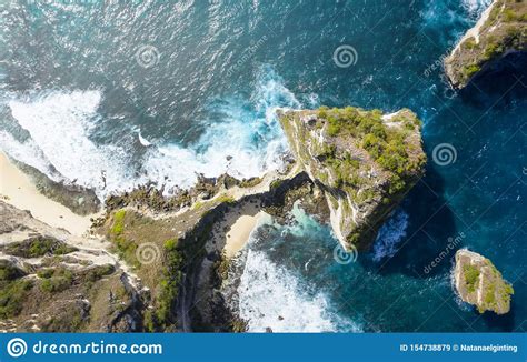Top Down Drone Shot Of Nusa Batumategan Thousand Islands At Nusa Penida