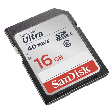 Tarjeta De Memoria Sd Sandisk 16gb Ultra Clase 10 Uhs I Sdsdun 016g G46