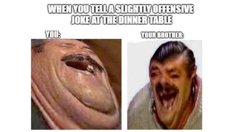 When You Tell A Slightly Offensive Joke At The Dinner Table Know Your Meme
