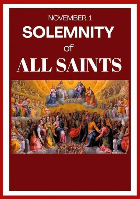 Solemnity Of All Saints Day 1st November Prayers And Petitions