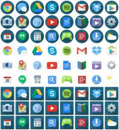 Flat Circle Square Android Icons Editorial Stock Photo Illustration