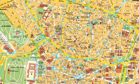 Mappe E Percorsi Dettagliati Di Madrid