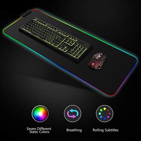 Rgb Gaming Mouse Pad Extra Large Soft Led Extended Mouse Pad 10