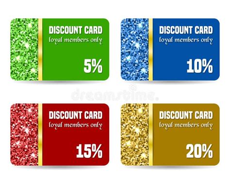 Set Of Discount Card Templates Stock Vector Illustration Of