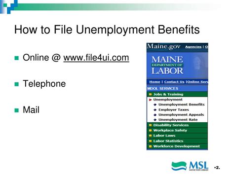 Ppt How To File For Unemployment Benefits Powerpoint Presentation