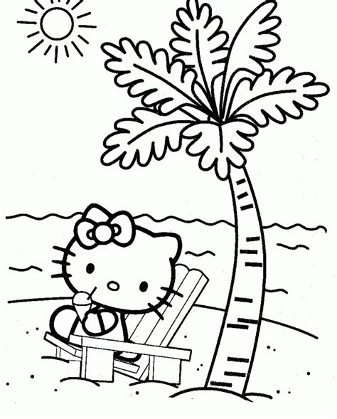 Mermaid Hello Kitty Coloring Page Kids Coloring Page Coloring Home