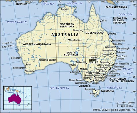 Peta Australia Dan Ibukota