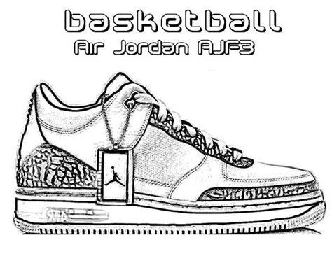 In front of 18,403 fans, jordan dazzled his home crowd with 40 points, eight rebounds. Basketball Air Jordan AJF3 Shoes Coloring Page : Coloring Sky