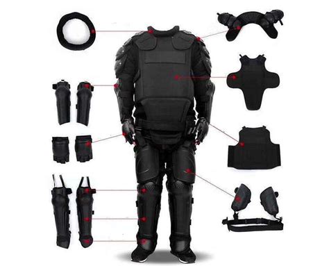 full tactical police body protective anti riot armor suit emergency survival ebay