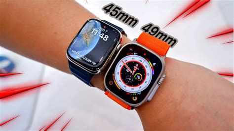 Size Comparison On Wrist Apple Watch Ultra 49mm Vs Series 8 45mm