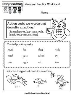 english grammar worksheets  kindergarten learning