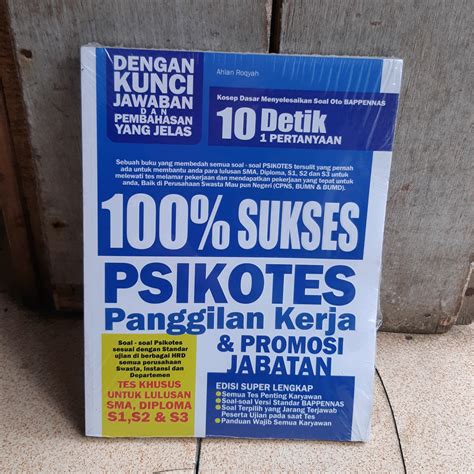 Dalam sesi psikotes ini, peserta. Buku Soal Psikotes Kerja