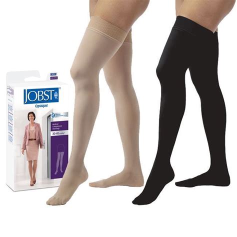 Jobst Opaque Medical Legwear Womens Thigh High 30 40mmhg Compression Stockings Express
