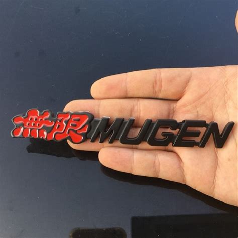3d Mugen Logo Rear Badge Aluminum Emblem Chrome For Car Trunk Sticker