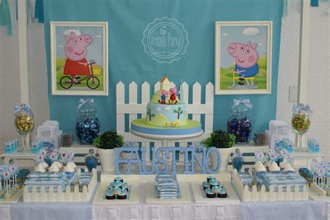 Peppa Y George Pig 1st Birthday Faustino Birthday Party Ideas