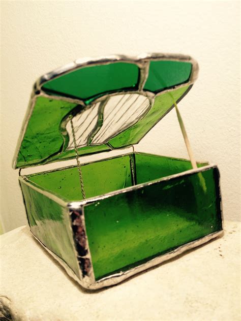 Stained Glass Jewelry Box Green With Budm Glass Jewelry Box Stained Glass Jewelry Candle Box