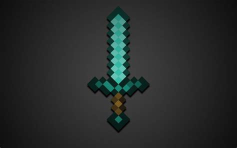 Minecraft Foam Diamond Sword Hd Desktop Wallpapers 4k Hd