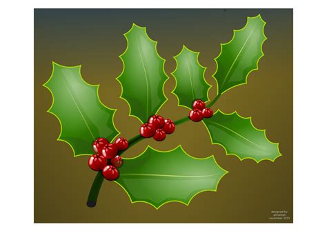 Clipart Holly Branch