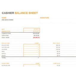 Understand the financial state of your business at a specific point in time. Monthly/Daily Cash Register Balance Sheet in Ex...