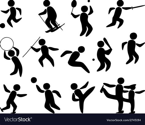 Sport People Silhouette Royalty Free Vector Image