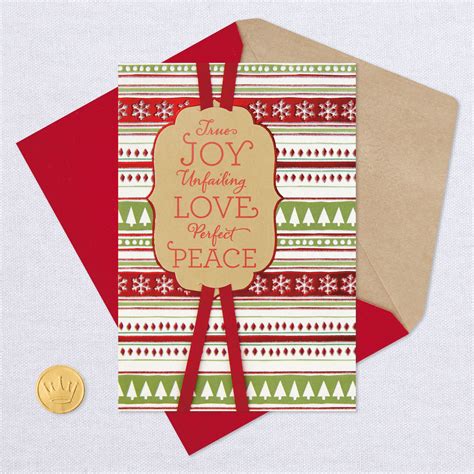 Joy Love And Peace Religious Christmas Card Greeting Cards Hallmark