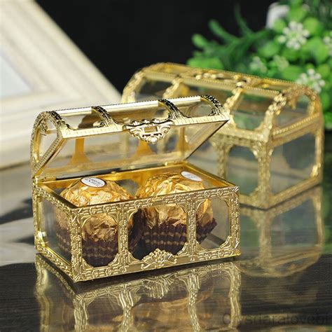 24pcs Candy Box Treasure Chest Shape Sugar Containers Holder T