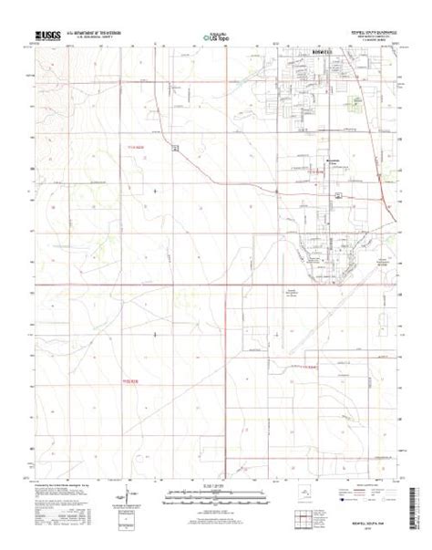 Mytopo Roswell South New Mexico Usgs Quad Topo Map