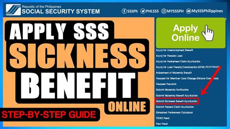 How To Apply Sickness Benefit In Sss Online Youtube