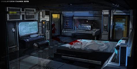 Potemkin Captains Quarters Spaceship Interior Sci Fi Bedroom