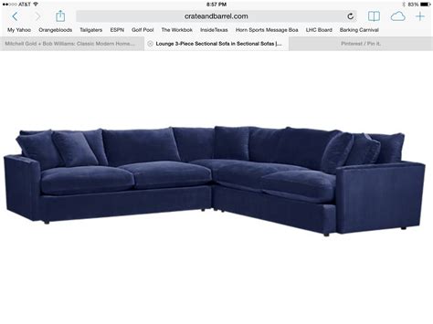 Navy Blue Sectional Sofa 