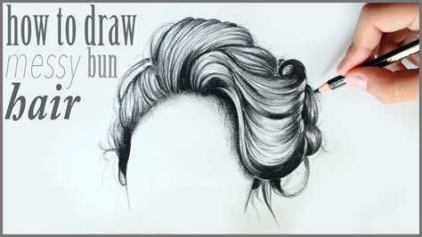 How To Draw Messy Bun Hair Drawing Tutorial Youtube