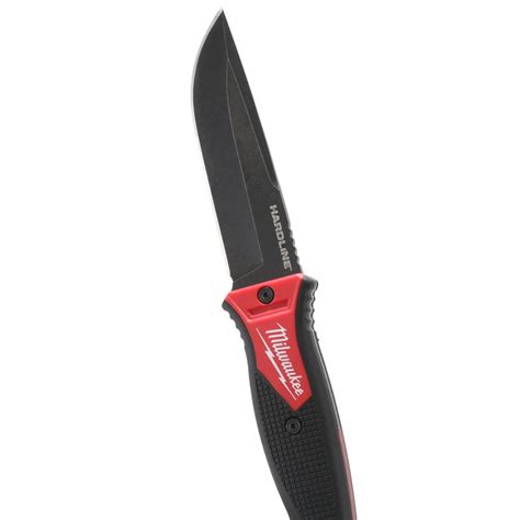 Milwaukee Hardline Fixed Blade Knife 5 Aus Steel Blade Lanyard Hole