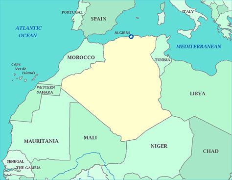 Algeria Map Travelsfinderscom