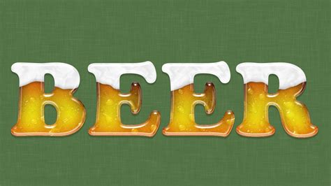 Beer Text Effect In Photoshop Youtube