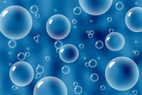 Bubbles On Dark Blue Backgrounds Stock Blue Bubble Background Hd
