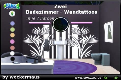 Blackys Sims 4 Zoo Walltattoo 03 By Weckermaus • Sims 4 Downloads