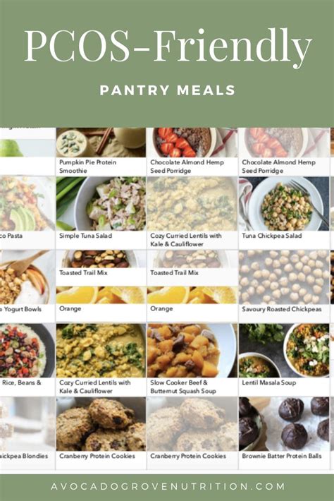 A Week Of Pcos Friendly Pantry Meals High Protein High Fiber And