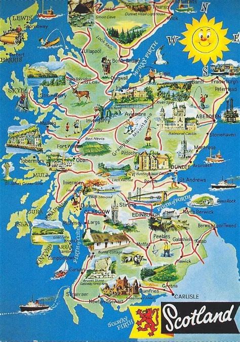 All Things Scottish Scotland Map Scotland Tourist Scotland History