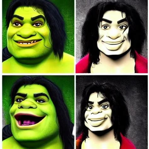 Shrek As Michael Jackson Very Detailed Face Symetry Stable