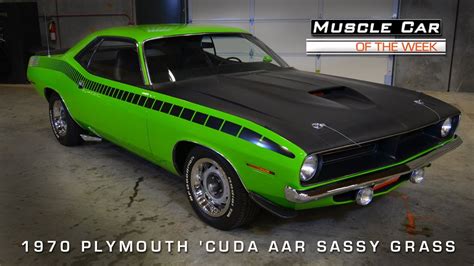 1970 Plymouth Cuda Aar Sassy Grass Green Video Muscle Car Of The Week